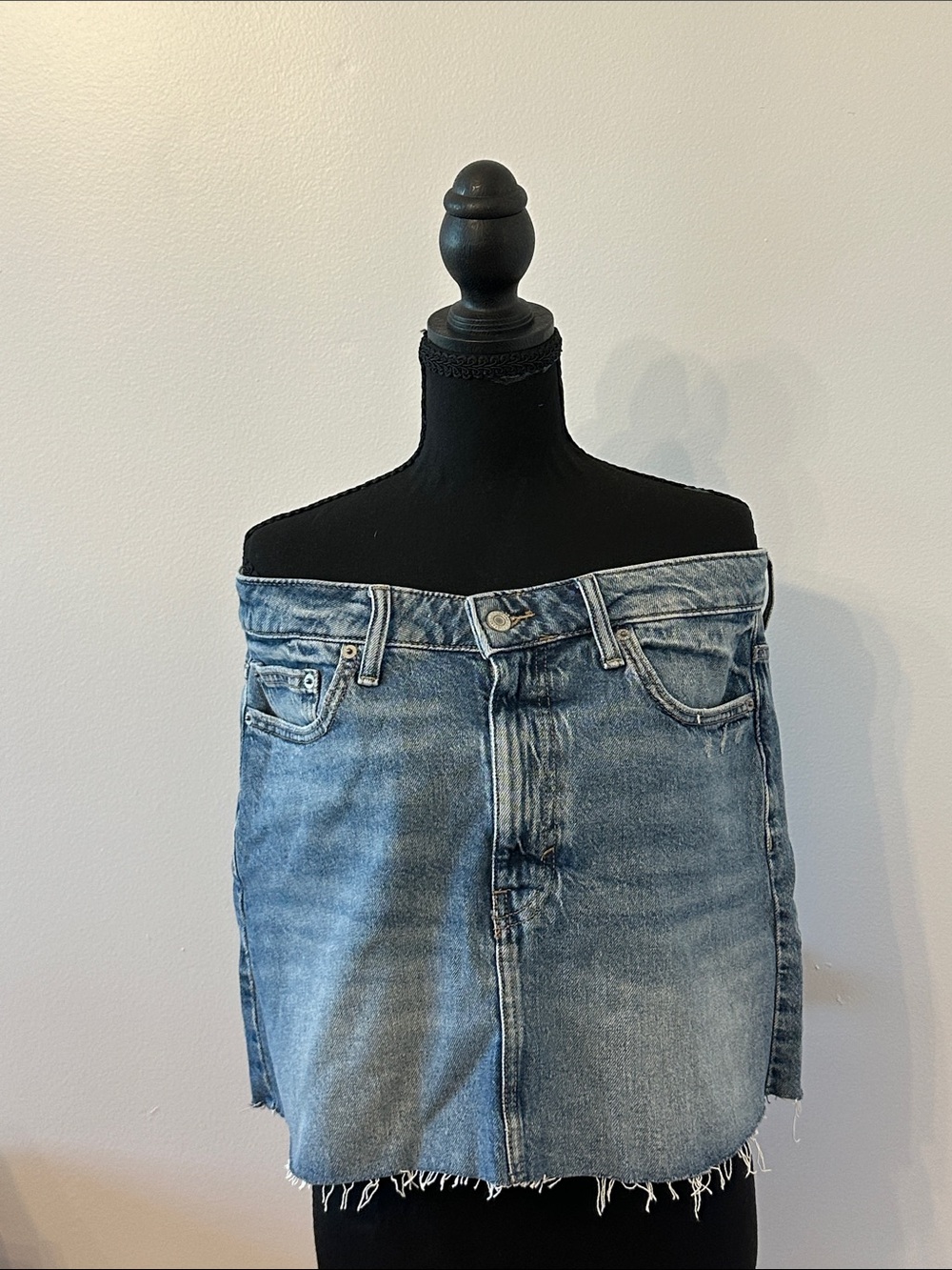 Lucky Brand Denim Mini Skirt Raw Hem